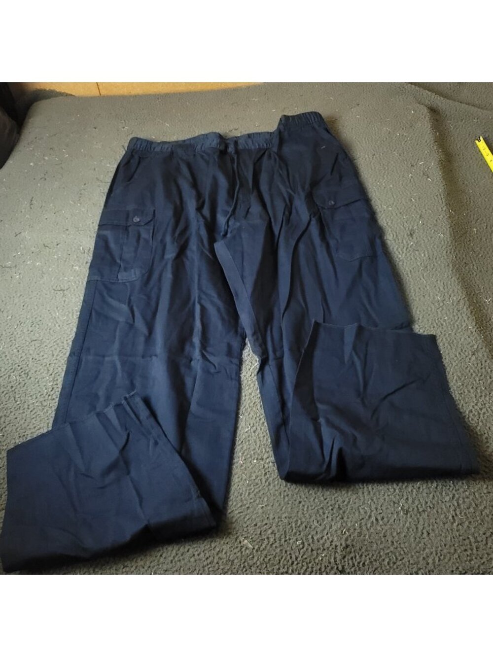 KingSize Cargo Pants Mens 3XL x38 Big Tall Elastic Chino Khaki Cotton Blue y2K